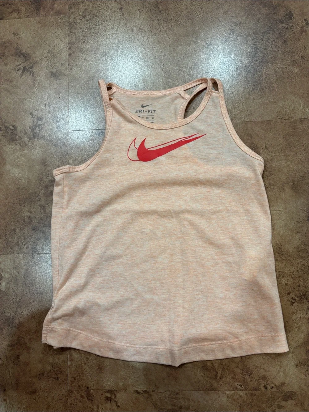 Nike Peach Tank Top with Red Swoosh